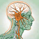 The vagus nerve as it branches out from the brain