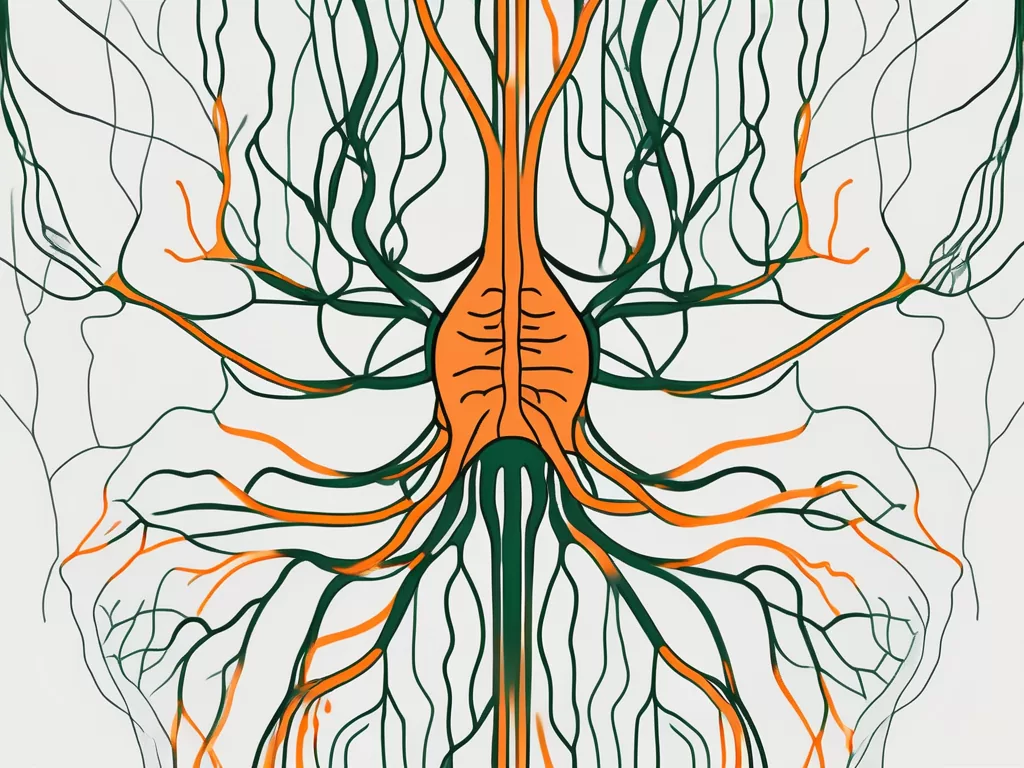 A newborn baby's nervous system highlighting the vagus nerve