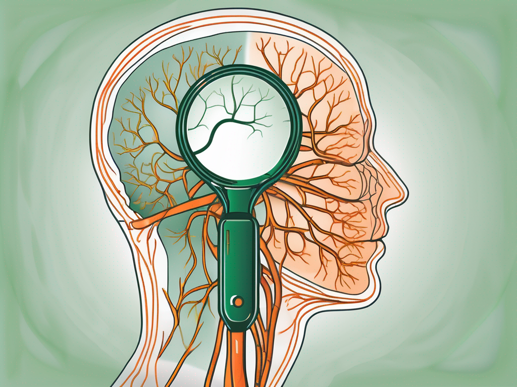 The human nervous system highlighting the vagus nerve