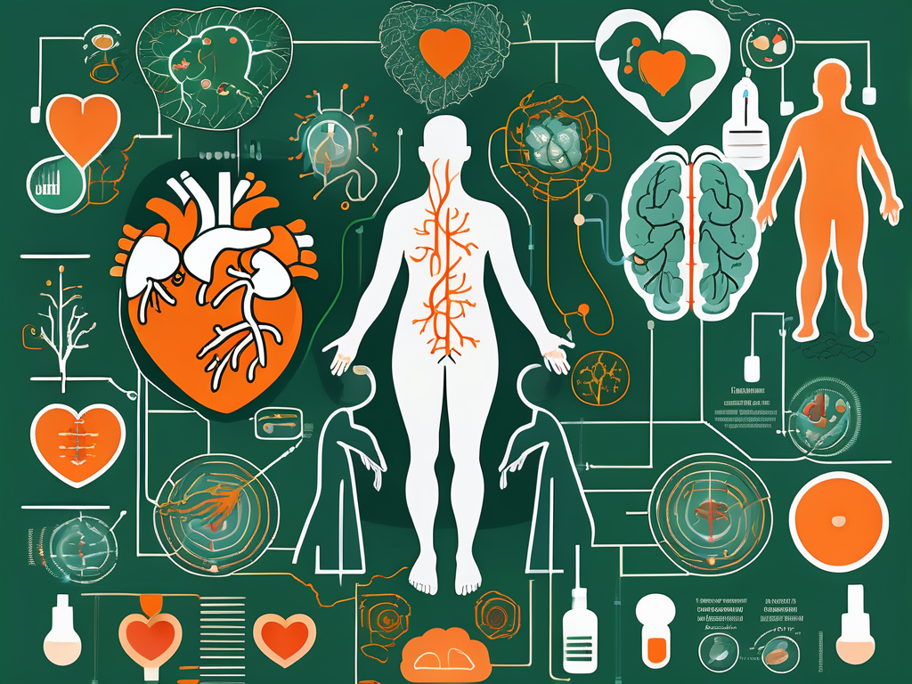 The human body with a highlighted vagus nerve