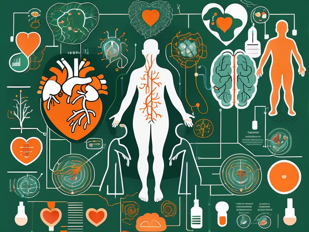 The human body with a highlighted vagus nerve