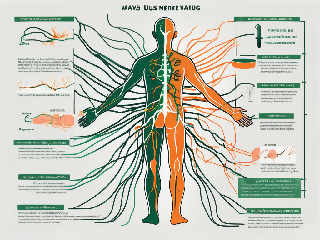 A compressed vagus nerve in the human body