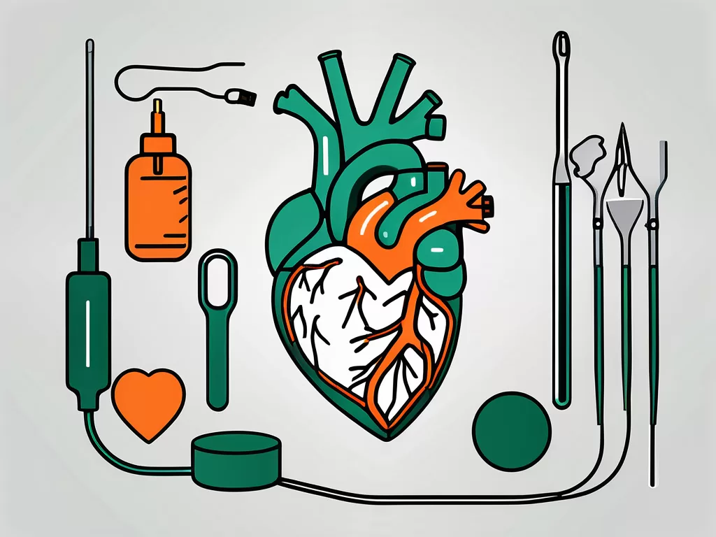 A heart with the vagus nerve highlighted