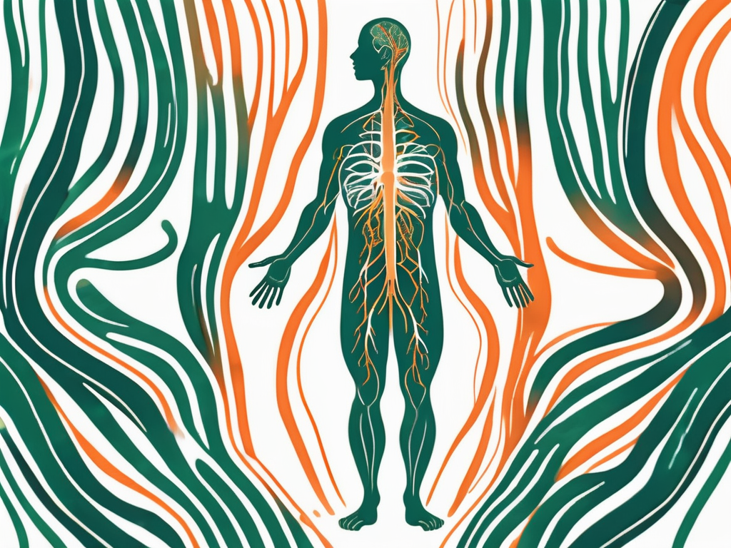 A human body focusing on the nervous system