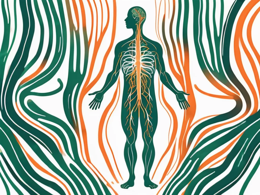 A human body focusing on the nervous system