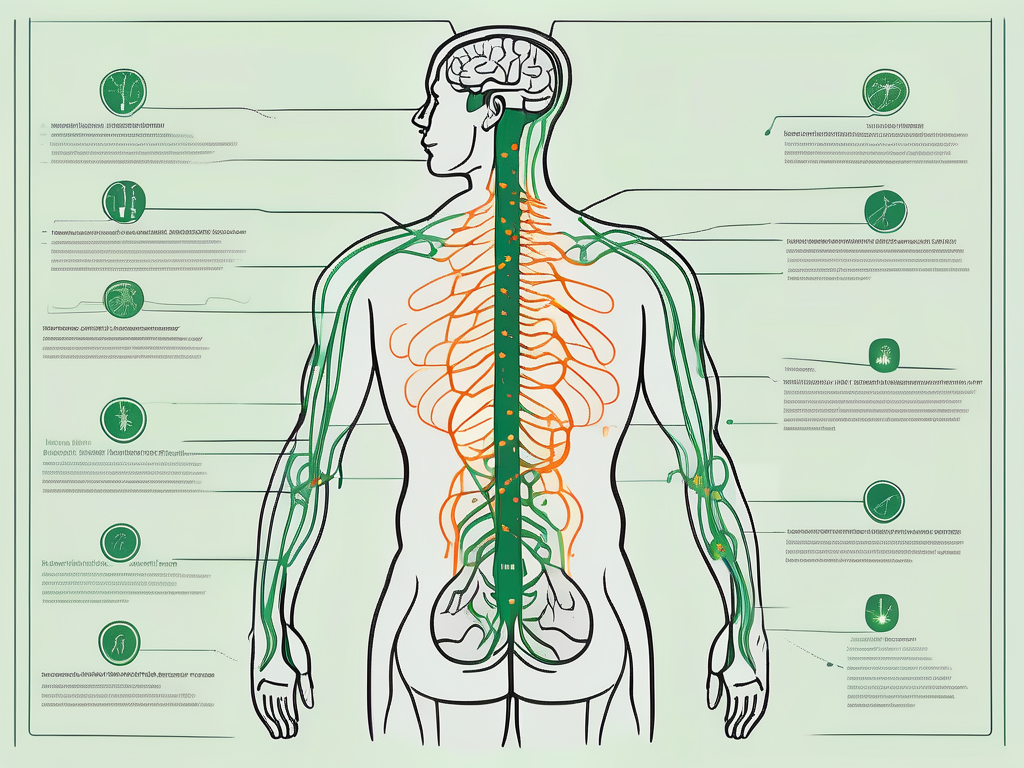 The dorsal vagus nerve in the human body