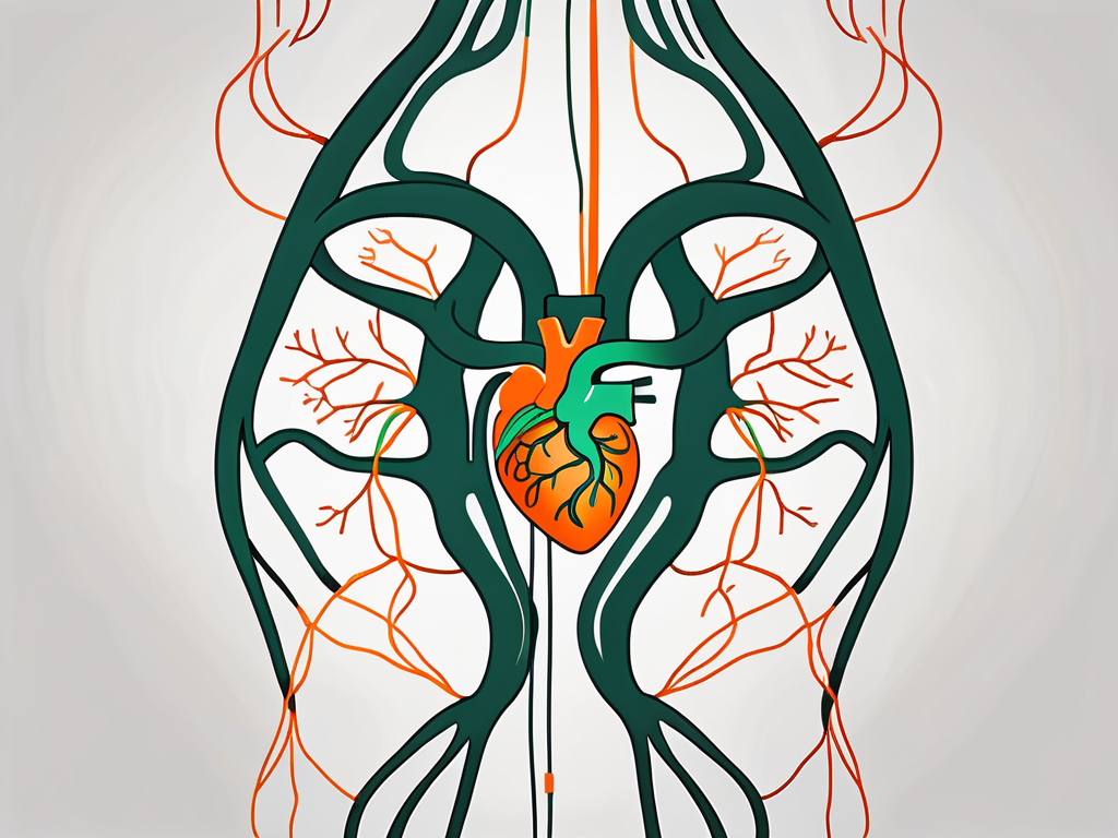 The vagus nerve in relation to the human heart