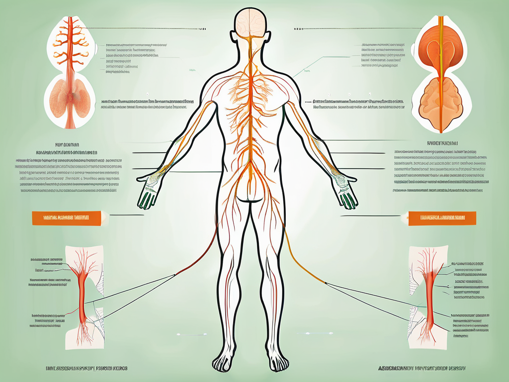 The vagus nerve in a human body