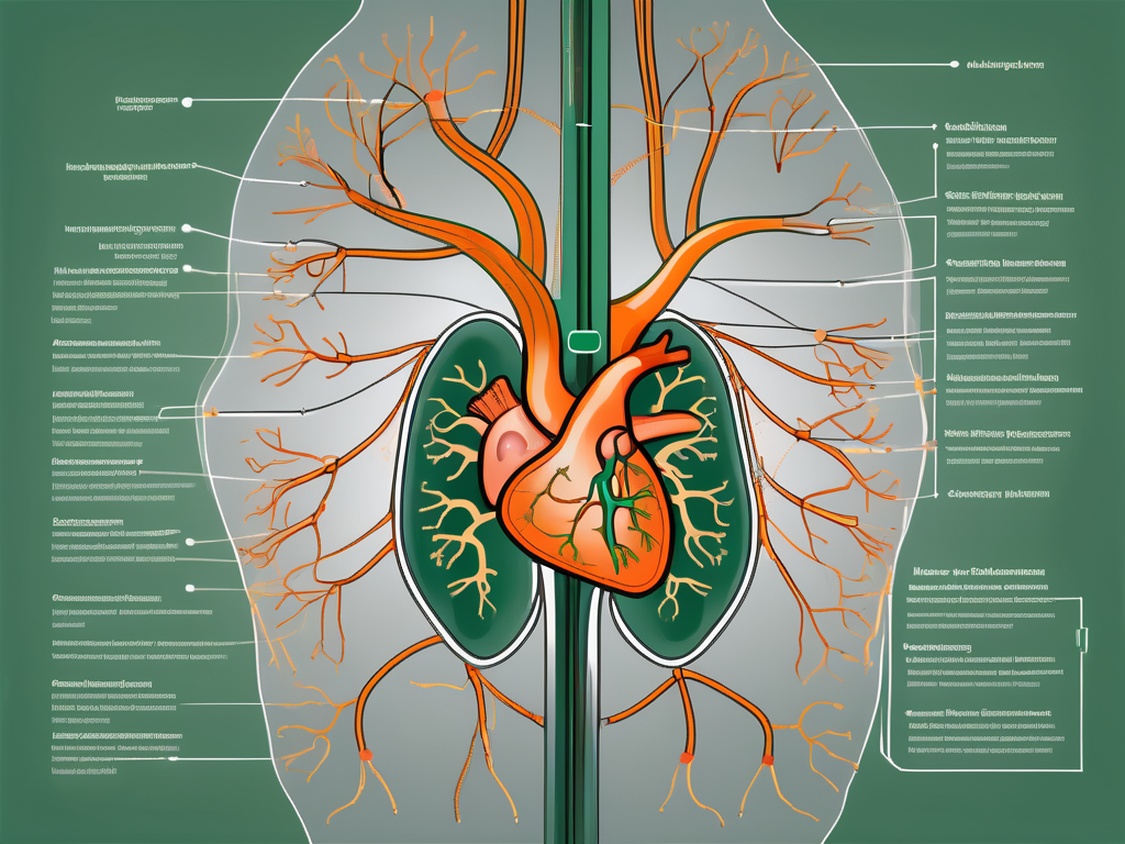 The human nervous system highlighting the polyvagus nerve