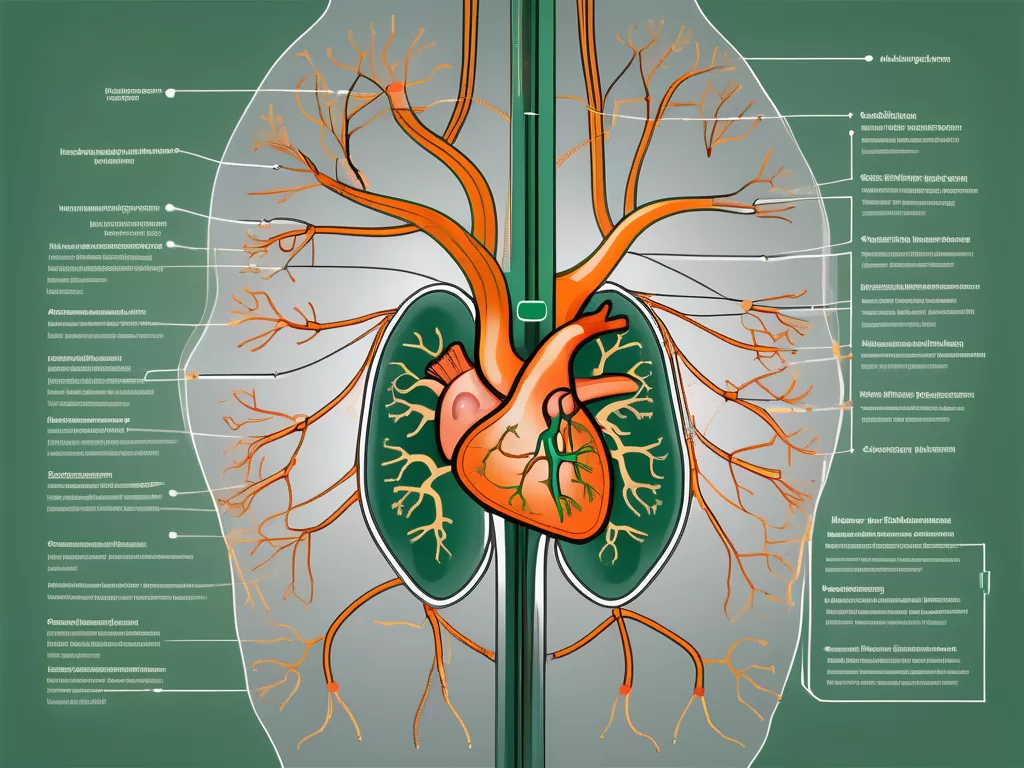 The human nervous system highlighting the polyvagus nerve