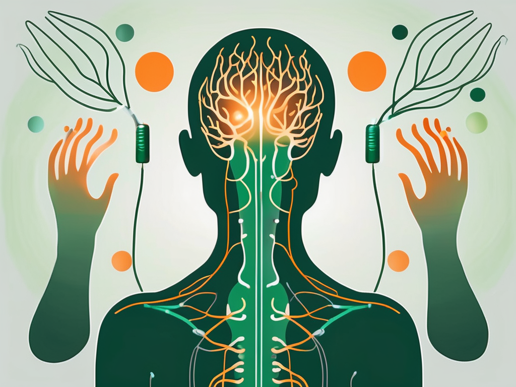 A human silhouette showing the location of the vagus nerve
