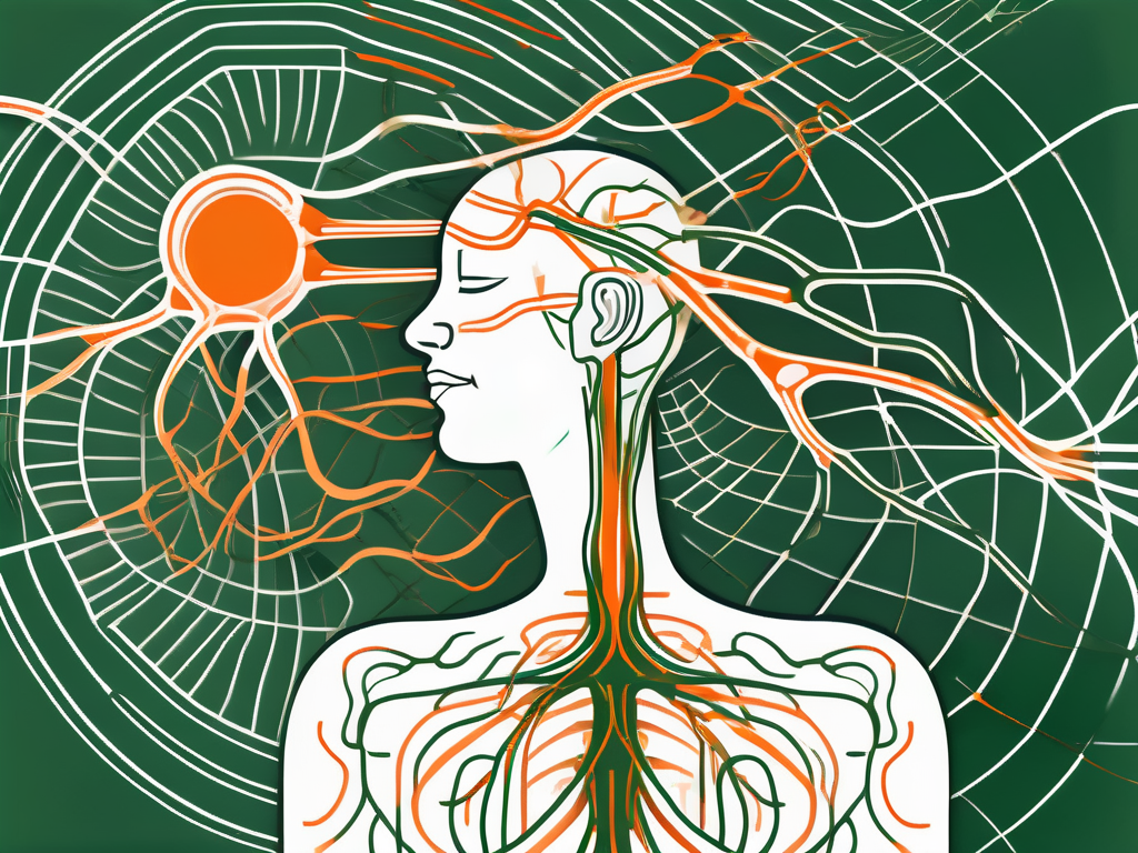 The vagus nerve in a stylized