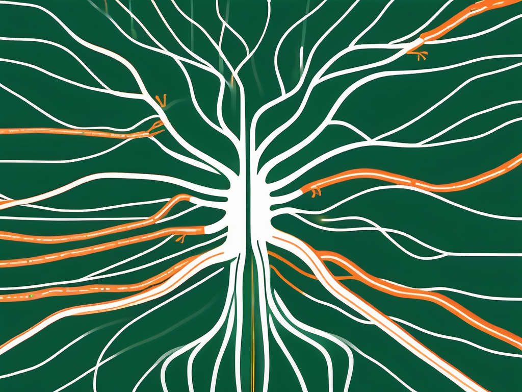 A human nervous system highlighting the vagus nerve
