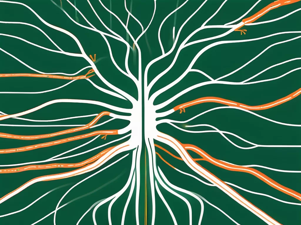 A human nervous system highlighting the vagus nerve