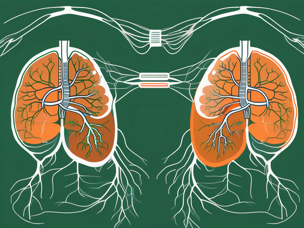 The liver connected to the vagus nerve