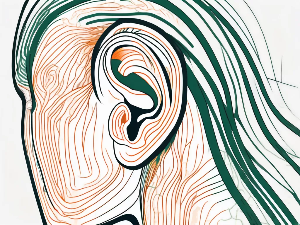 An ear with detailed anatomy