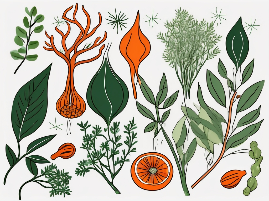 Various ayurvedic herbs and spices