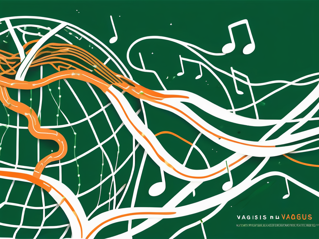 A globe entwined by a stylized nerve