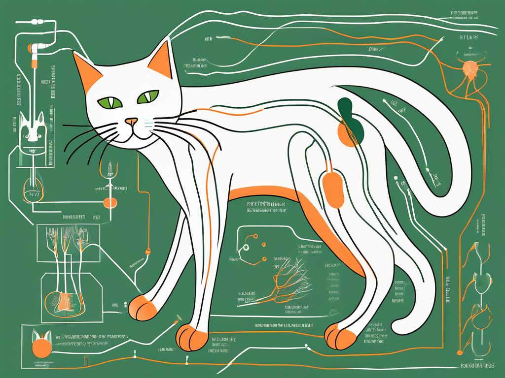 A cat with a visible vagus nerve