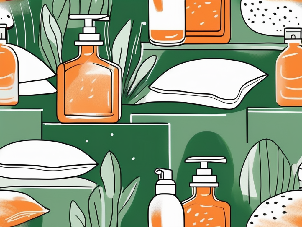 A comfortable pillow surrounded by a calming mist