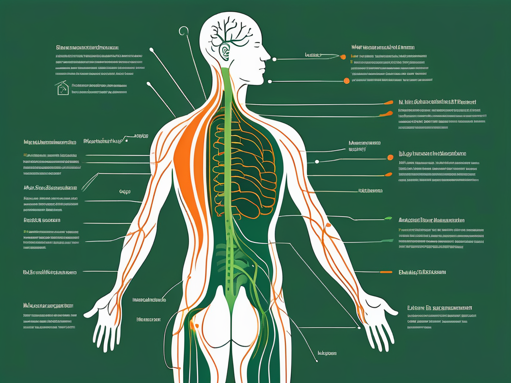 The vagus nerve in the human body