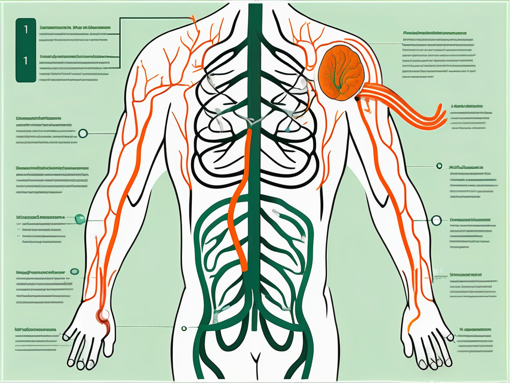 The vagus nerve in relation to the digestive system