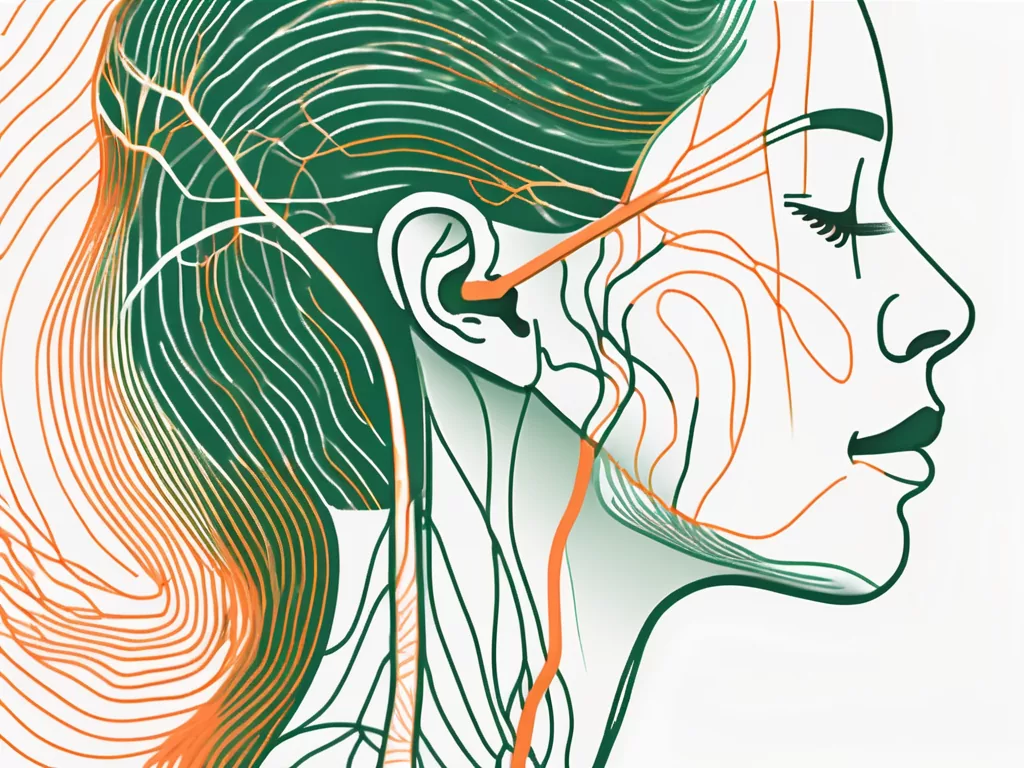 A tens device connected to the neck area