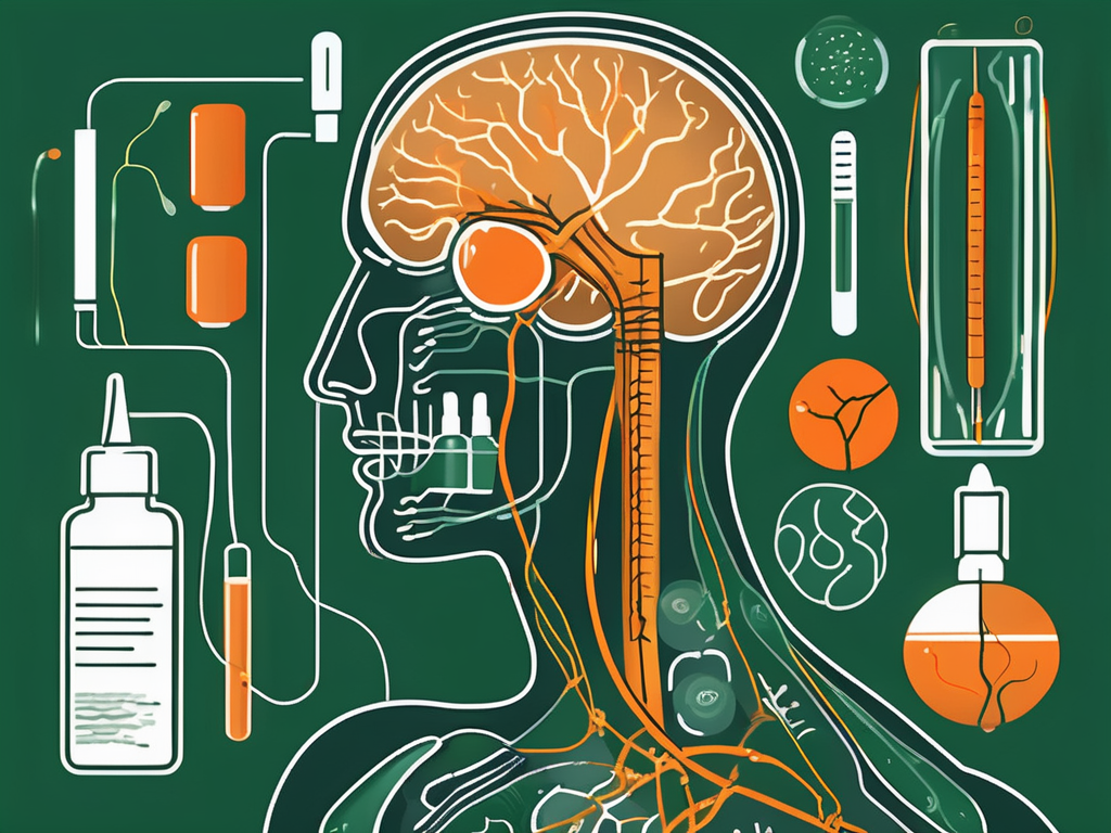 The vagus nerve in a human body