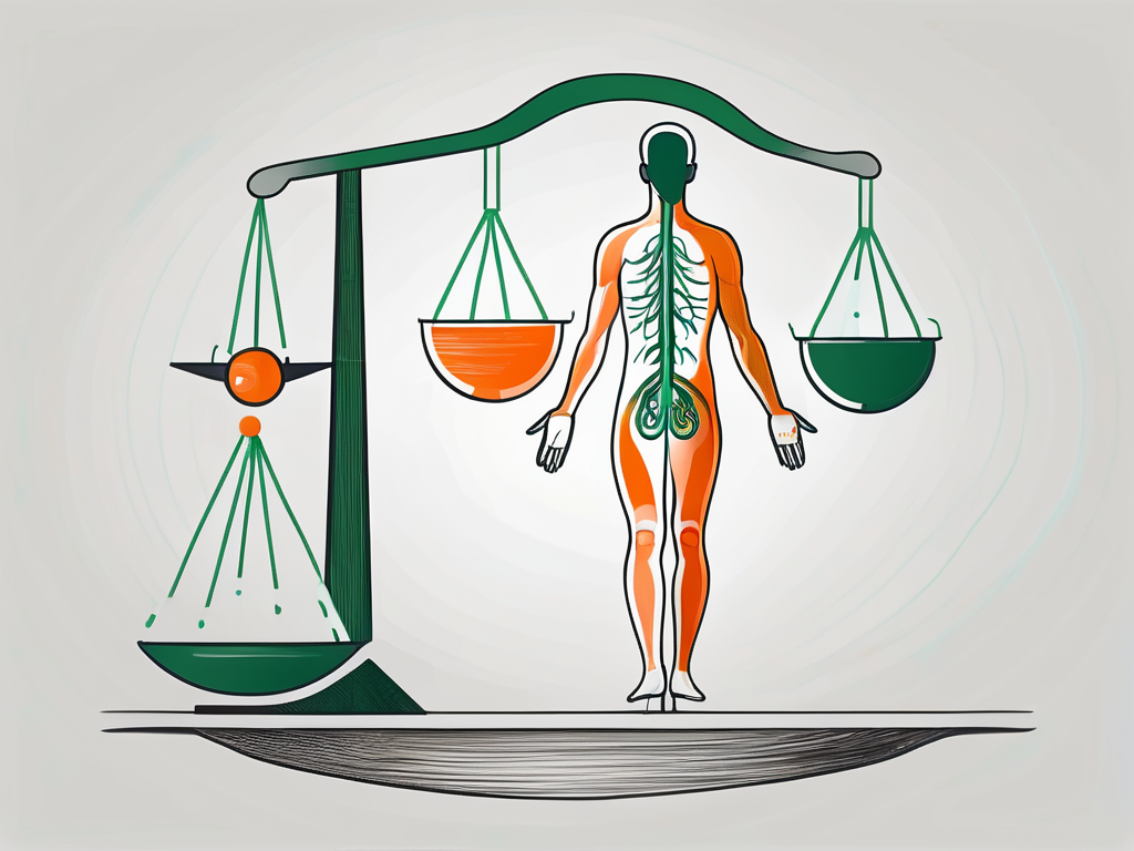 The human body showing the location of the hiatus hernia and the vagus nerve