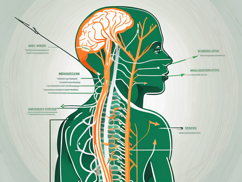 The human body highlighting the vagus nerve