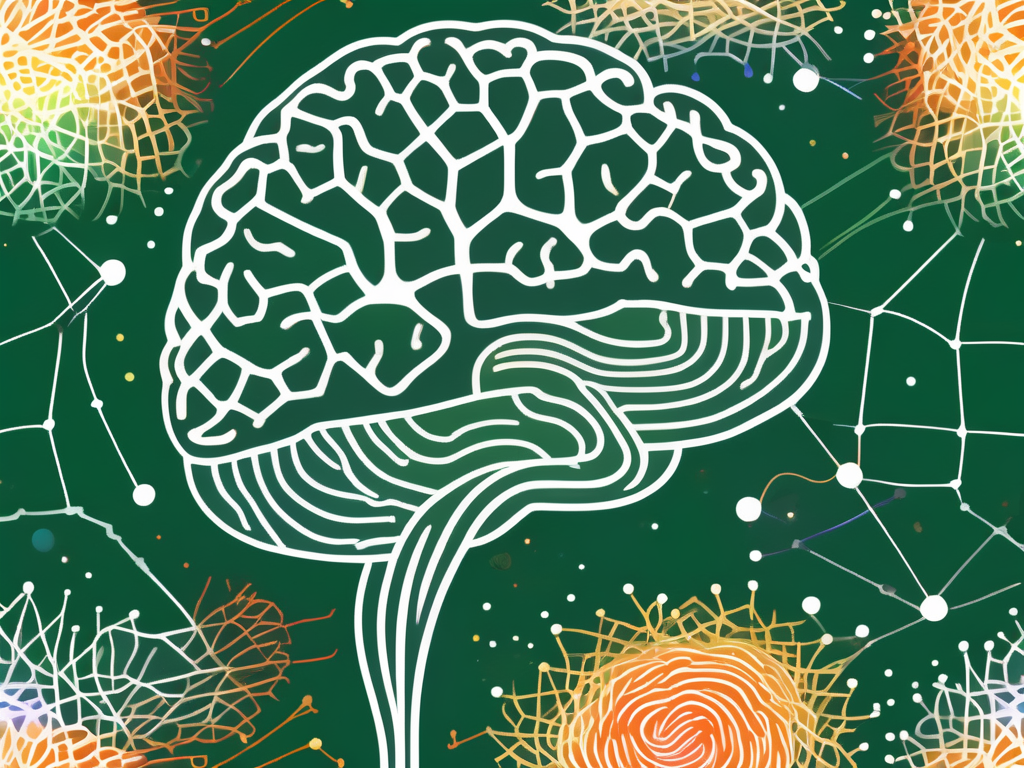 A brain connected to a stylized representation of the vagus nerve