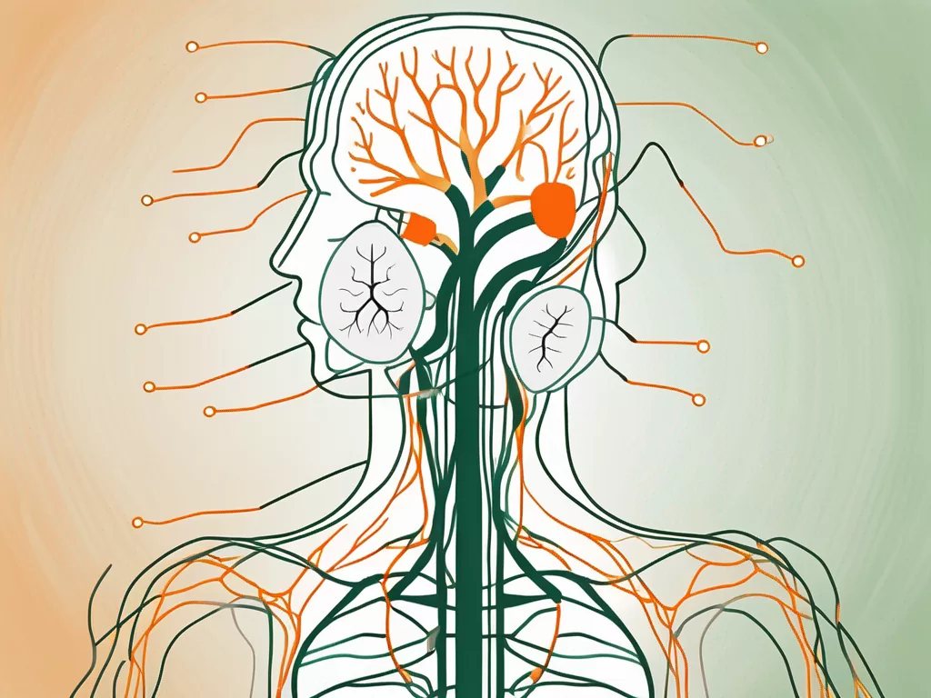 The sinoatrial node (ssp) and the vagus nerve in a simplified human body