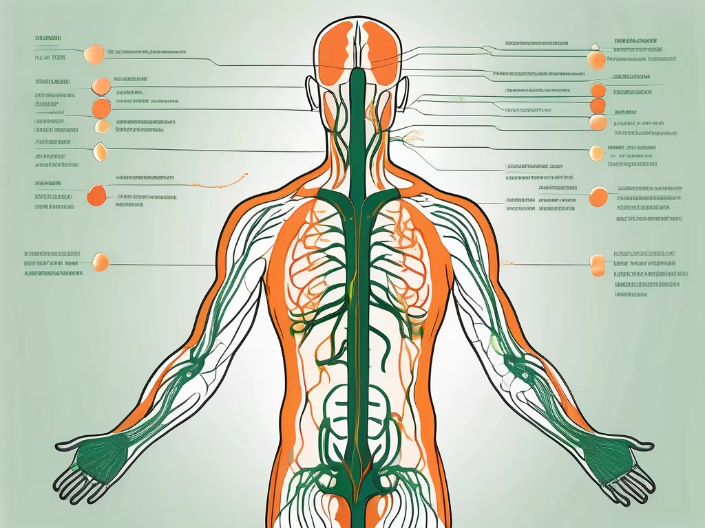 The human body highlighting the vagus nerve