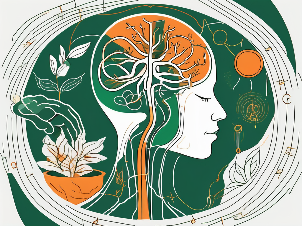 The vagus nerve in a human body