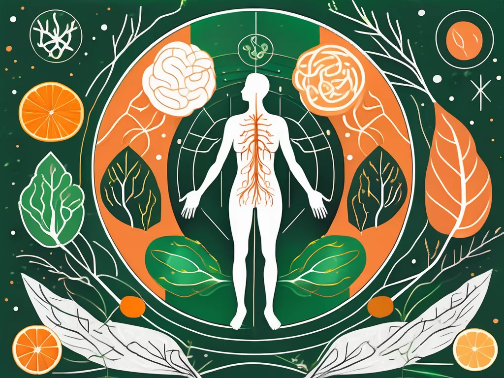 The vagus nerve highlighted in the human body