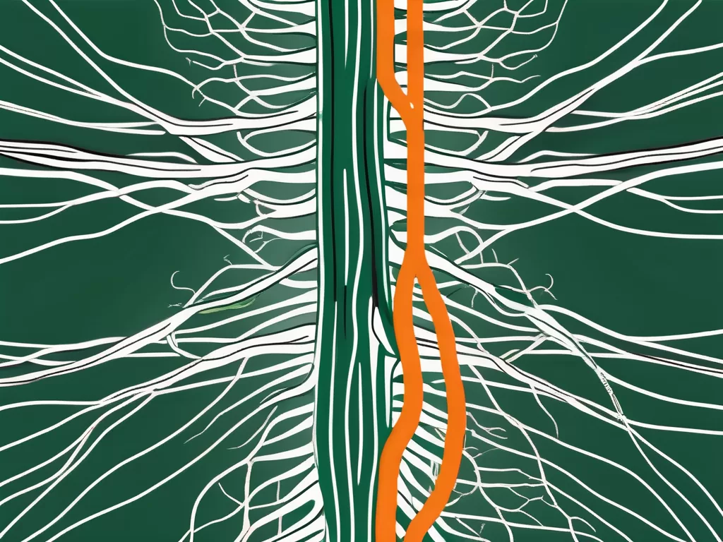The human nervous system highlighting the vagus nerve