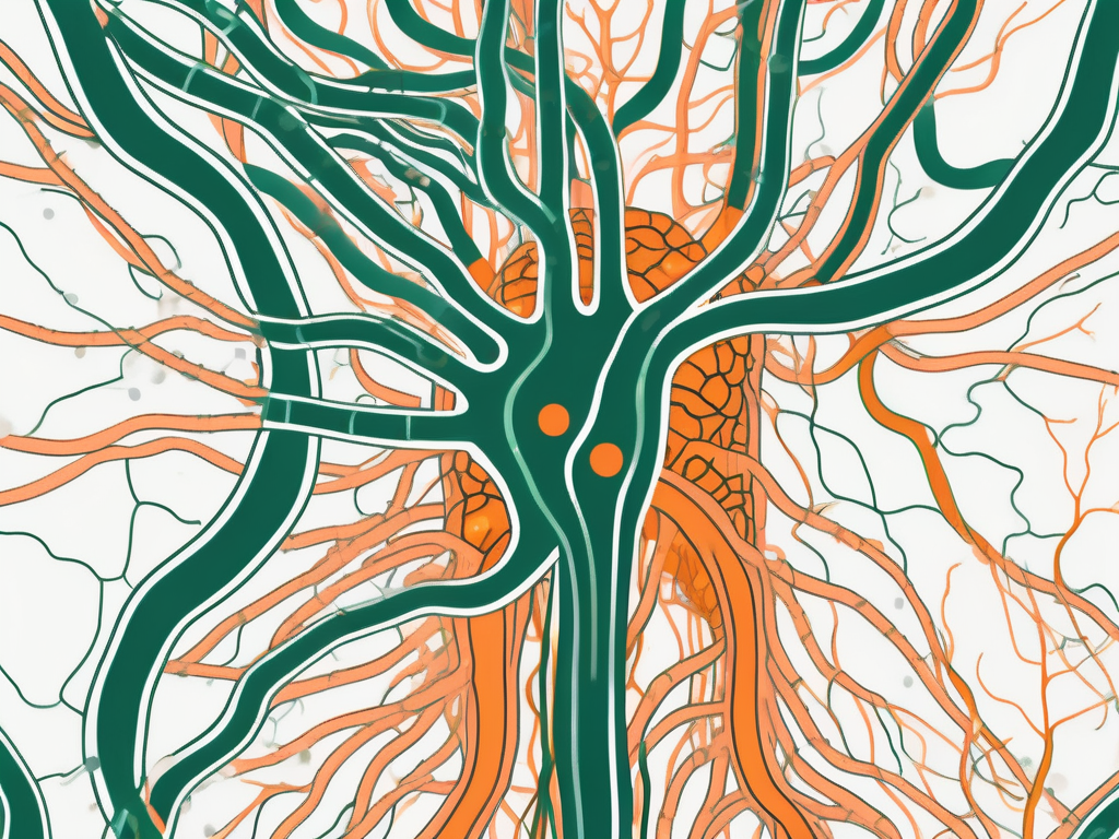 The vagus nerve interacting with visceral epithelial cells