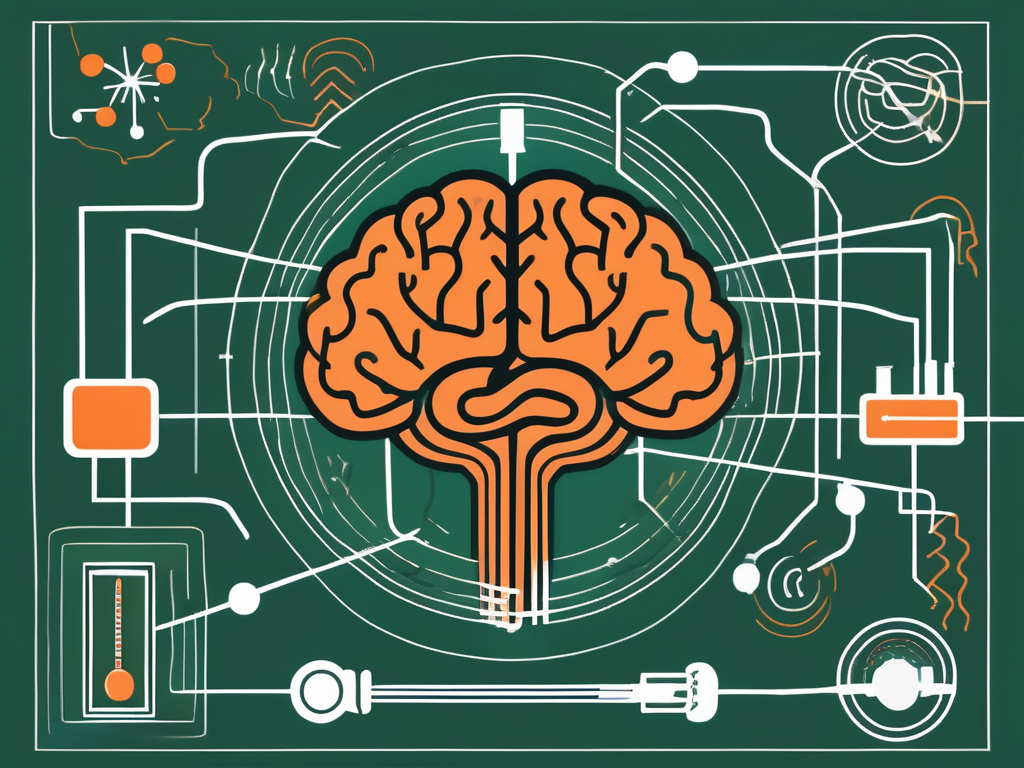 A human brain with a focus on the vagus nerve