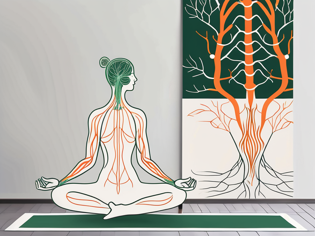 A tranquil yoga mat in a serene environment