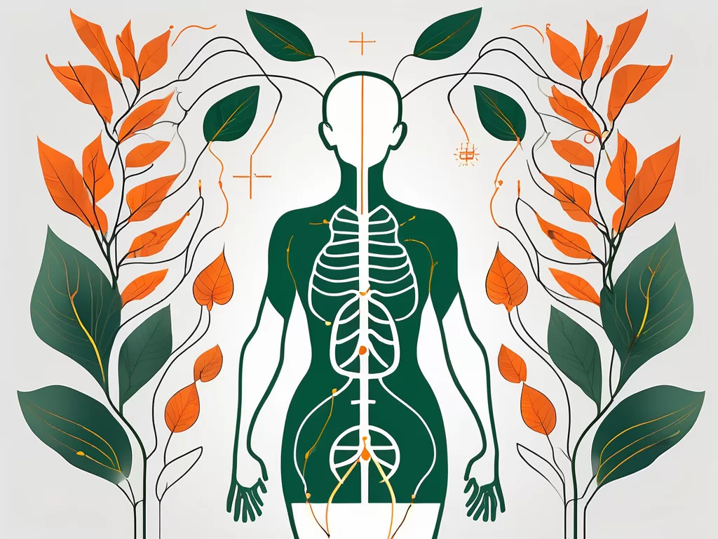 The vagus nerve highlighted in a human body diagram