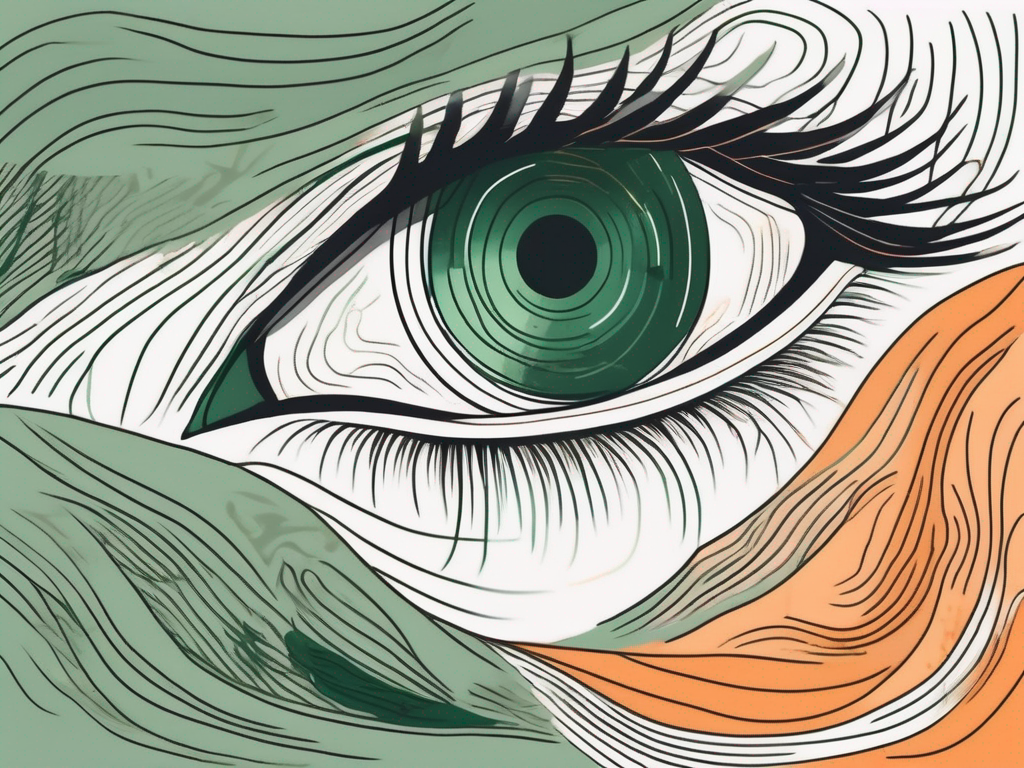 A pair of eyes in a relaxed state