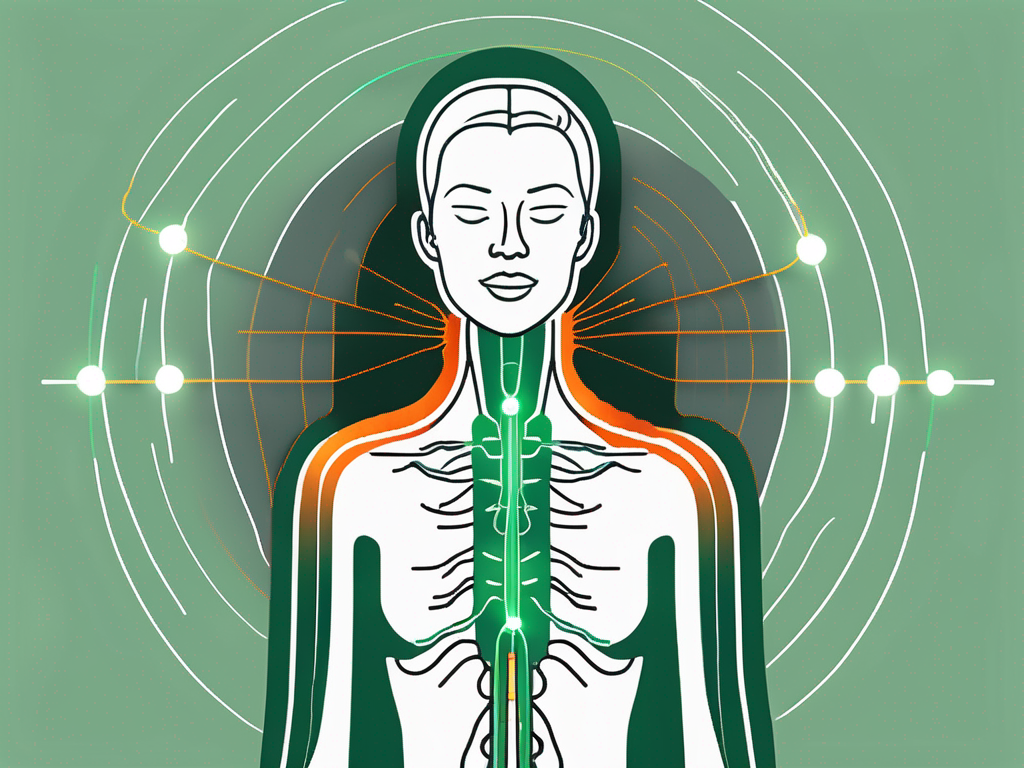 A vagus nerve tens device connected to the neck area