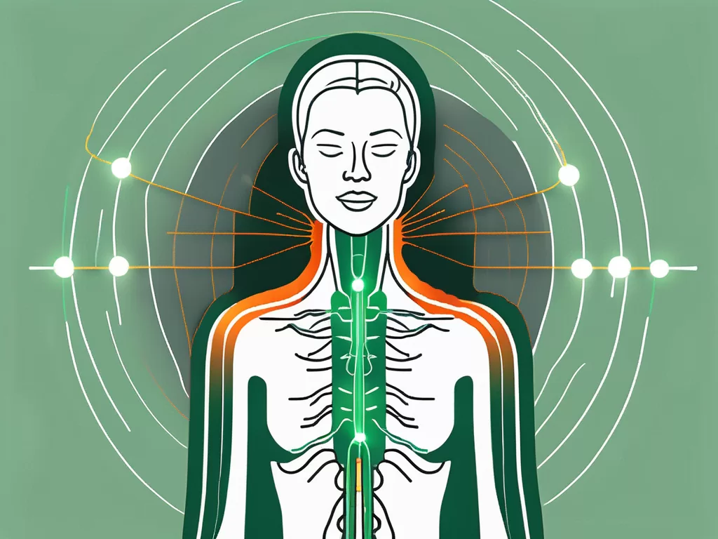 A vagus nerve tens device connected to the neck area
