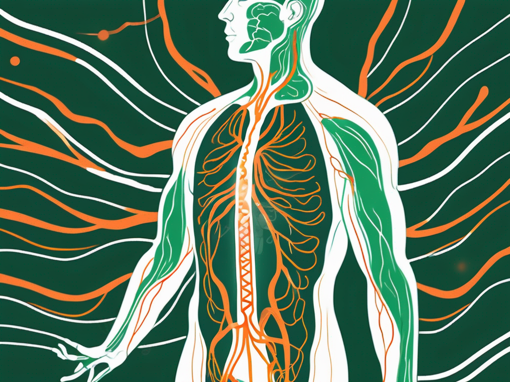 The vagus nerve in a human body