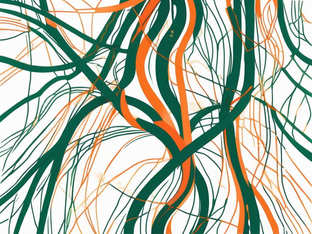 The vagus nerve intricately intertwined with a roman numeral