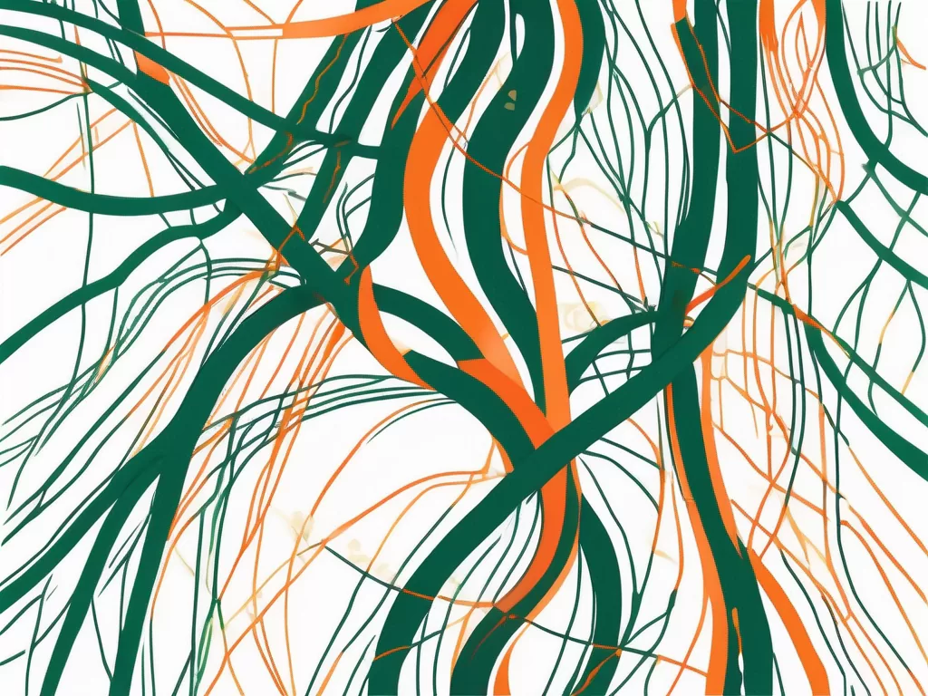 The vagus nerve intricately intertwined with a roman numeral