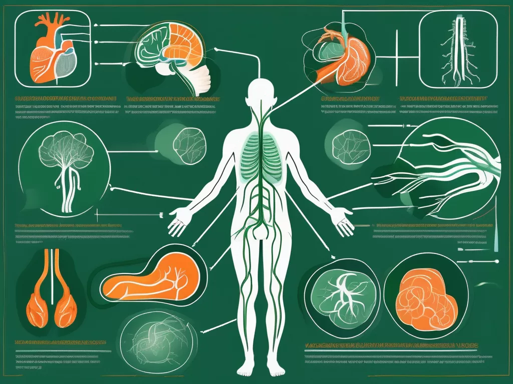 The human anatomy focusing on the stomach and the vagus nerve