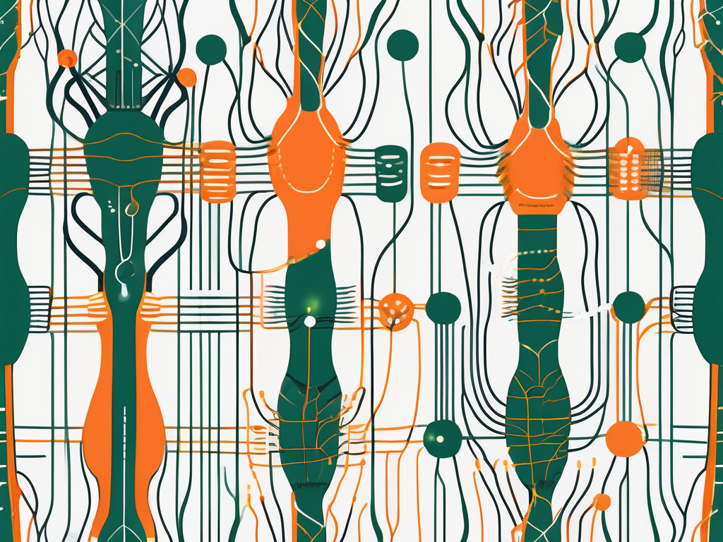 The human nervous system highlighting the vagus nerve