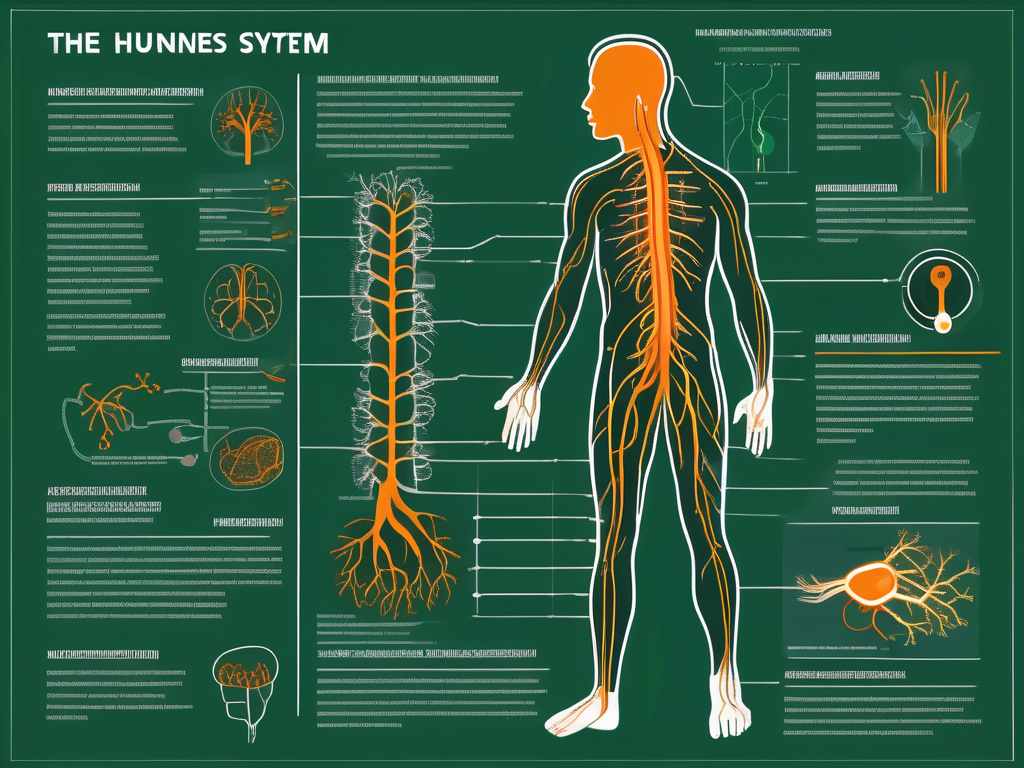 The human nervous system highlighting the vagus nerve