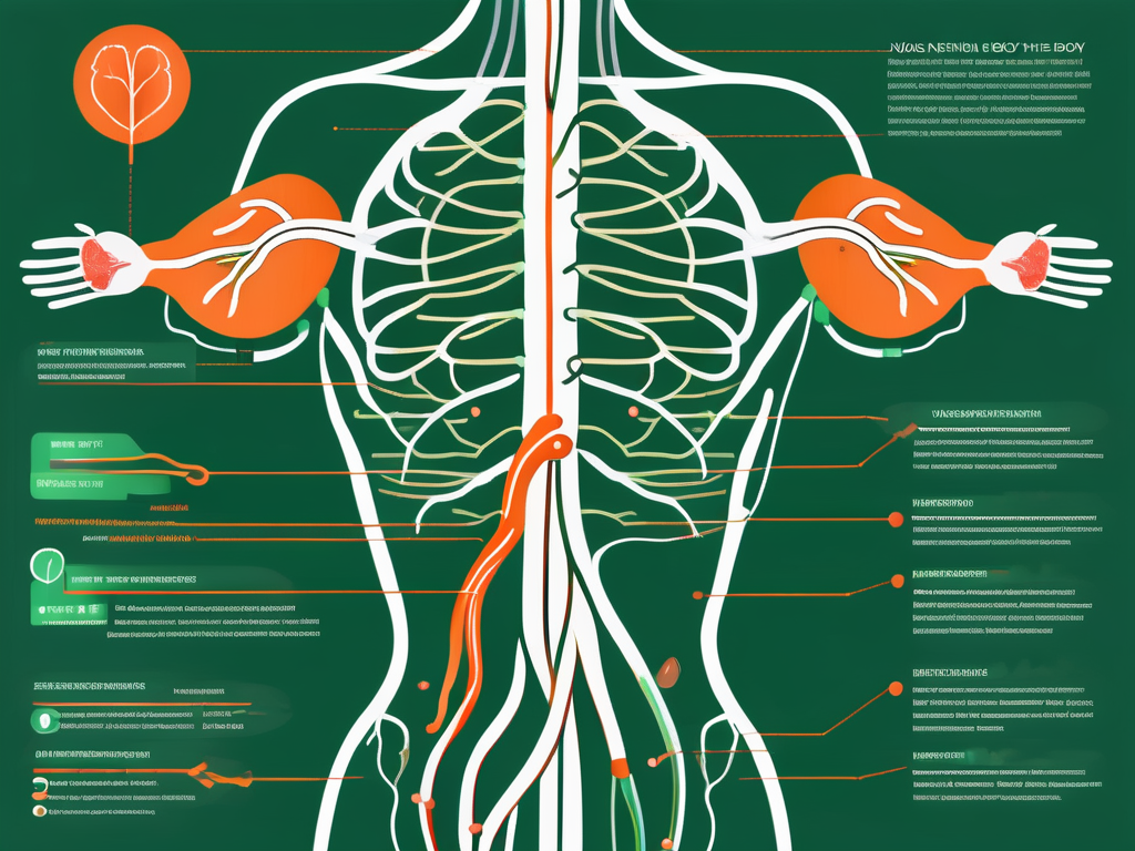 The vagus nerve in the human body